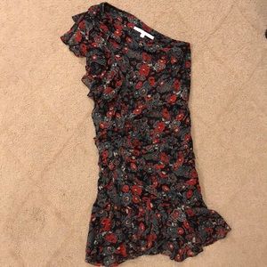 Veronica Beard Floral one shoulder dress